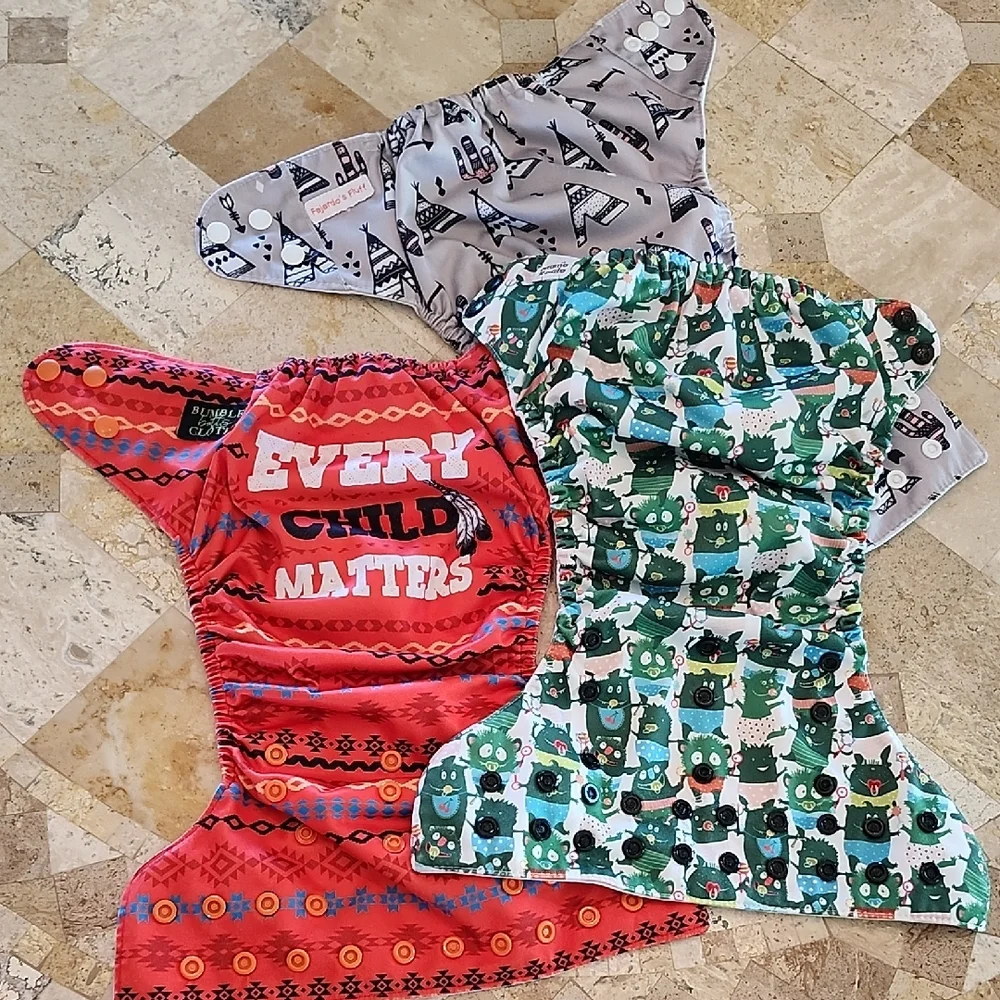 3 Colorful Cloth Diaper Covers